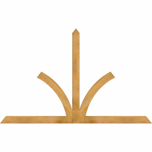 Ekena Millwork Richland Rough Sawn Timber Gable Bracket, Western Red Cedar, 84"W x 53"H x 2"D x 4"F, 15/12 Pitch GBW084X53X0204RIC00RWR - main